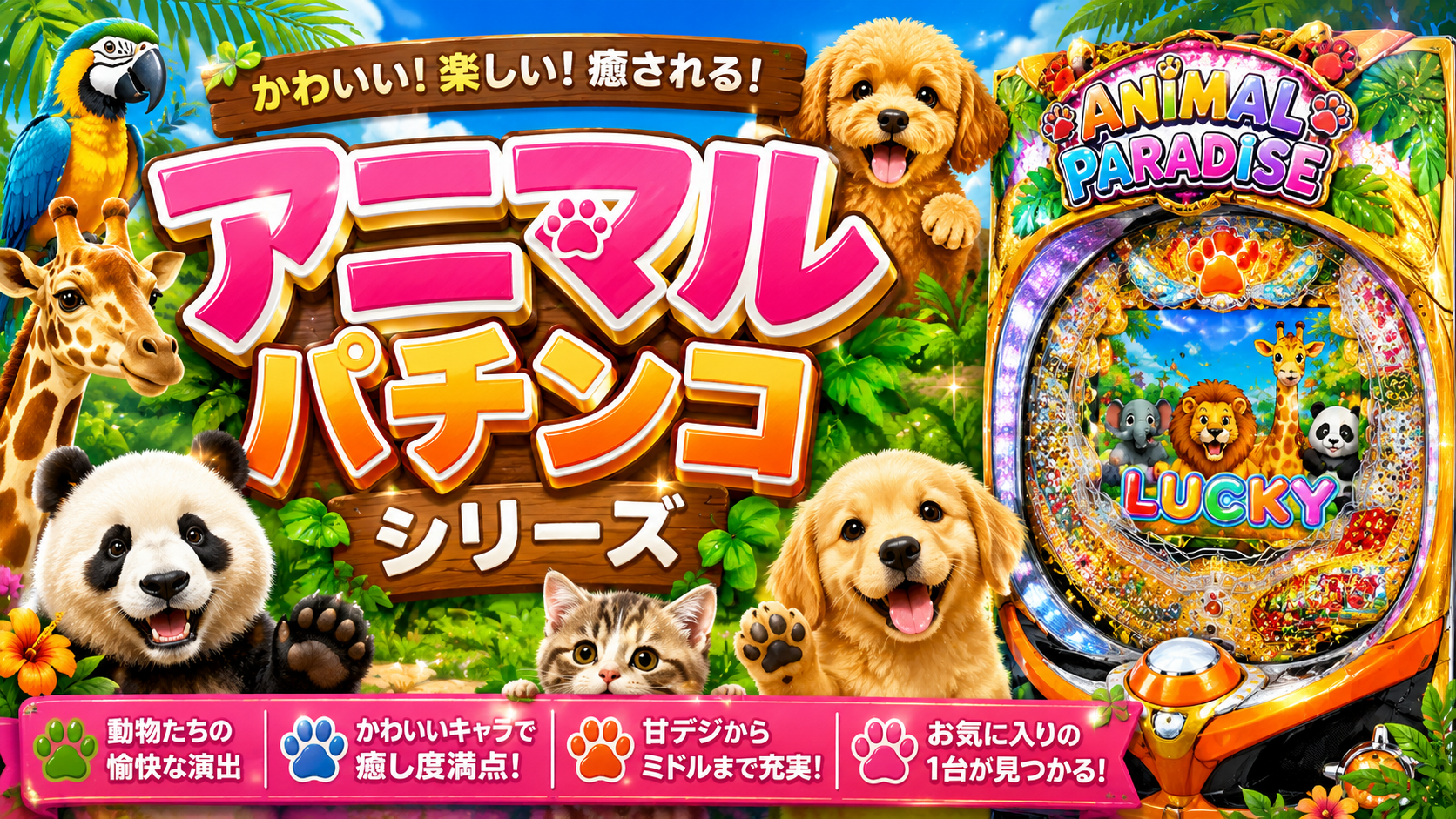 アニマルパチンコシリーズの中古パチンコ実機一覧