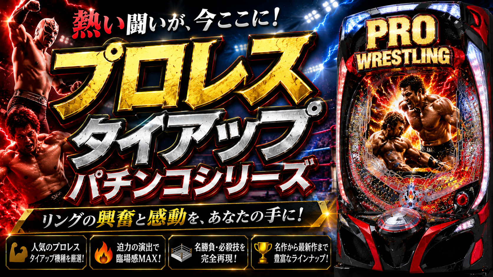 プロレスタイアップパチンコシリーズの中古パチンコ一覧